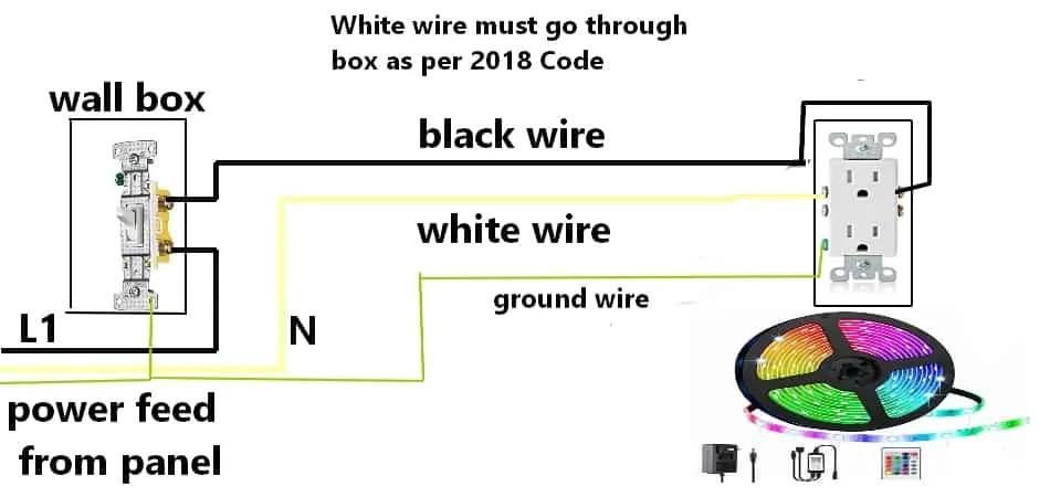how to wire led lights to a switch